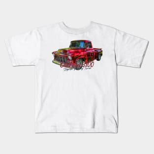 1955 Chevrolet 3100 Stepside Pickup Truck Kids T-Shirt